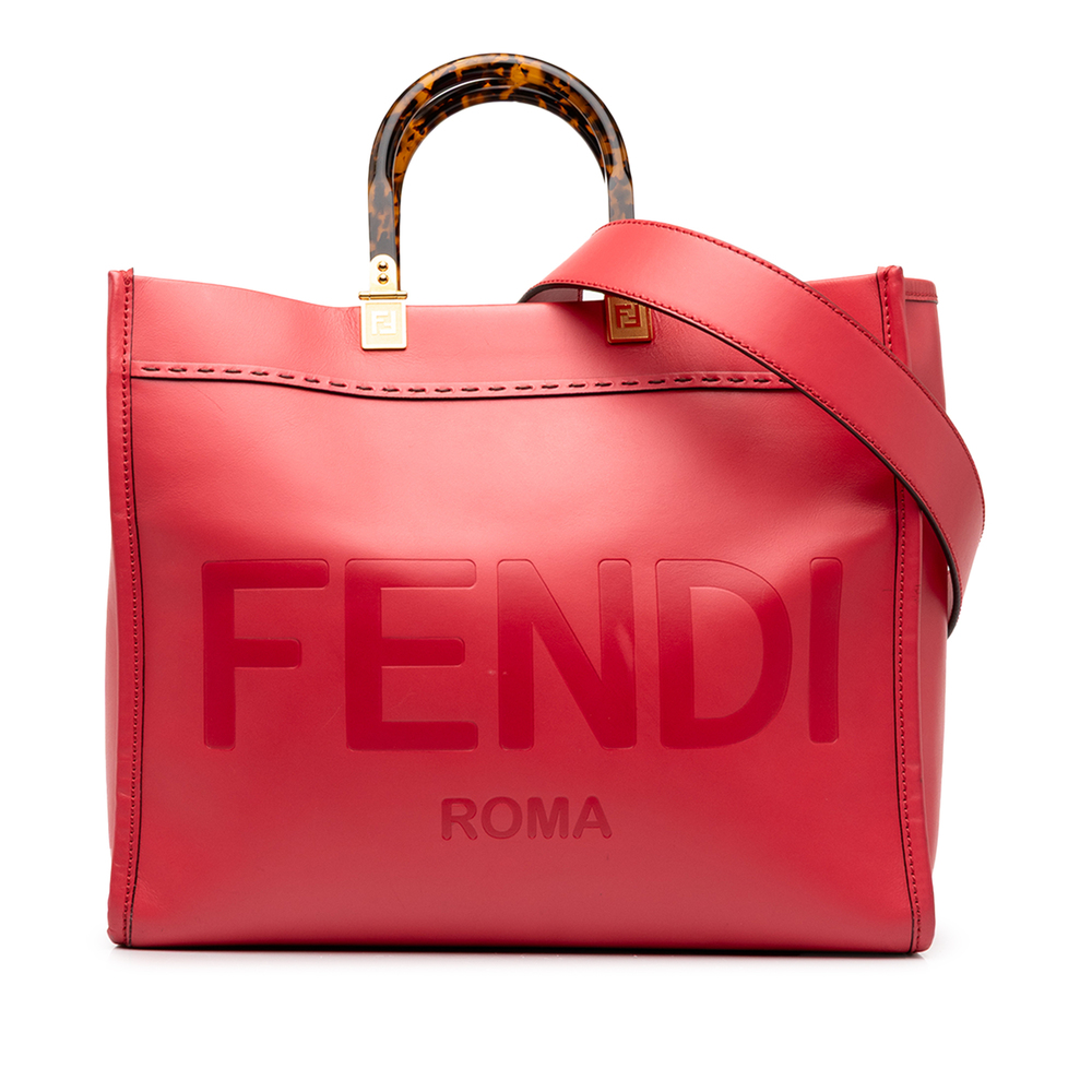 Pre-Loved Fendi Medium Leather Sunshine Shopper Tote